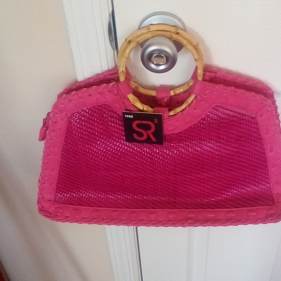 S R Handbag/Pink Leather - Picture 1 of 4